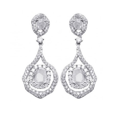 Sliced Diamond Drop Earrings – Bianca Jewelry